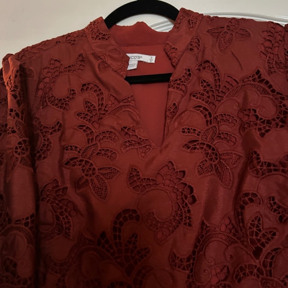 Chicos NWT Lace Maxi Dress size 3 - Picture 3 of 5